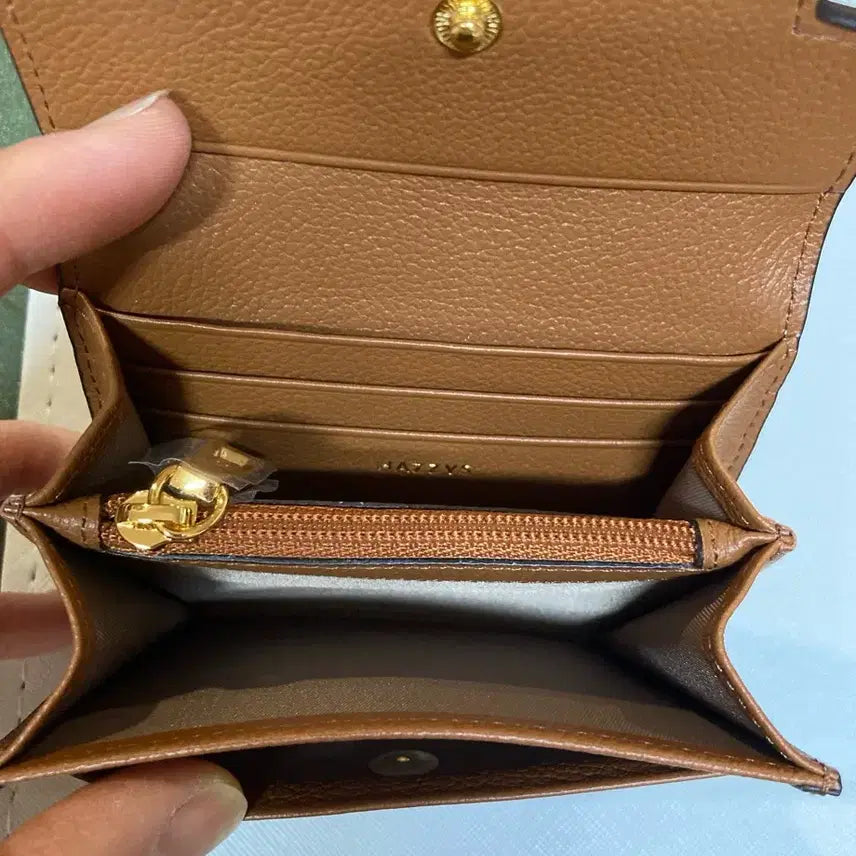[BUNJANG] Hazzys Leather Card Wallet - Brown / 새제품) 헤지스 소가죽 한 손에 쏙 카드지갑 브라운