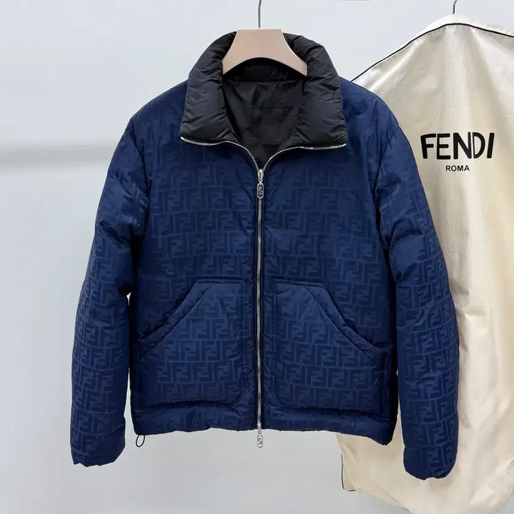 [BUNJANG] Fendi FF Logo Monogram Reversible Padded Jacket / [S+급/48] 펜디 FF로고 모노그램 리버서블 패딩 자켓