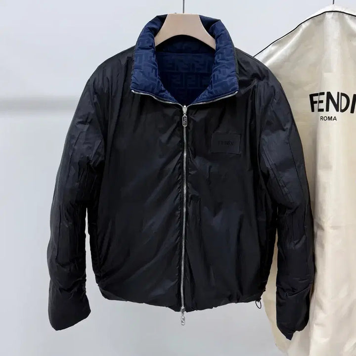 [BUNJANG] Fendi FF Logo Monogram Reversible Padded Jacket / [S+급/48] 펜디 FF로고 모노그램 리버서블 패딩 자켓