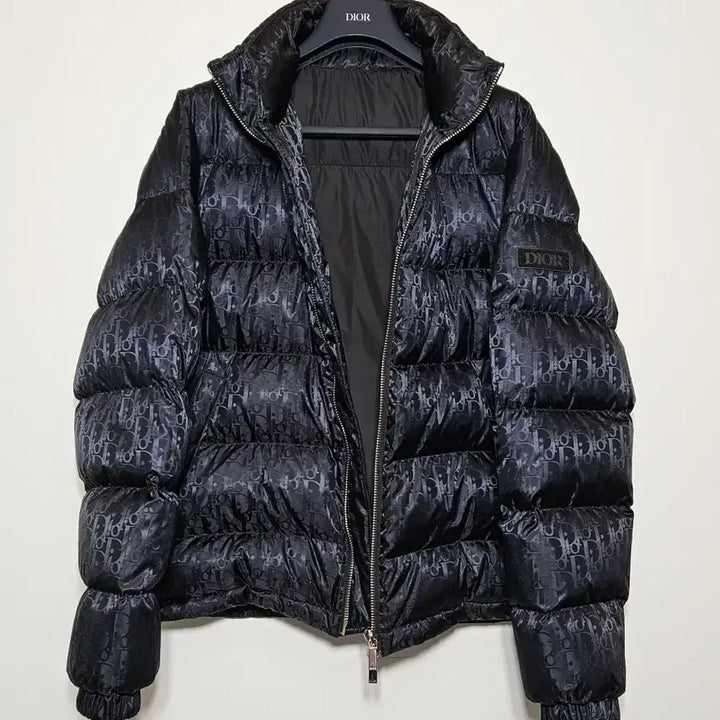 [BUNJANG] Dior Oblique Jacquard Black Padded Jumper (Size 48) / 디올 오블리크 자카드 블랙 패딩 점퍼 (48사이즈)