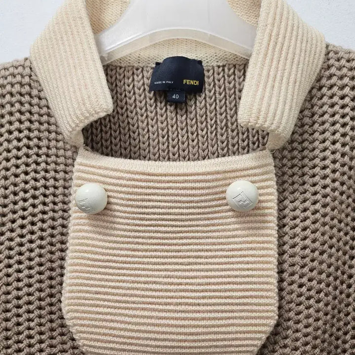 [BUNJANG] FENDI Short Sleeve Knit Brown Top / 팬디 반팔 니트 브라운 40