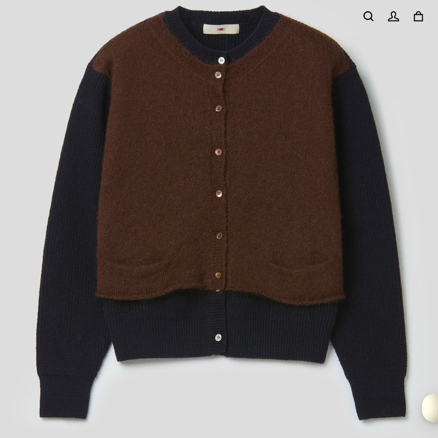 [BUNJANG] MMIC OVERLAP CARDIGAN (NAVY) / MMIC OVERLAP CARDIGAN (NAVY) --마지막 가격