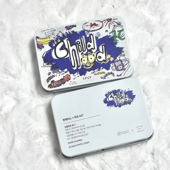 밴드 루시 LUCY 차일드후드 Childhood 피크 포카 틴케이스 세트