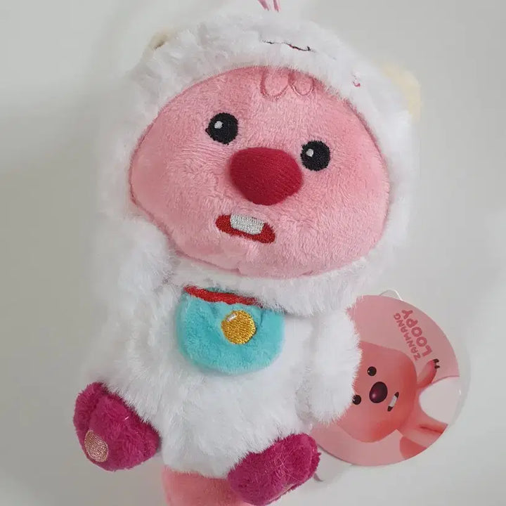 [BUNJANG] Zanmang Loopy Plush Medium Bag Charm / 잔망루피 털옷 중형 가방고리