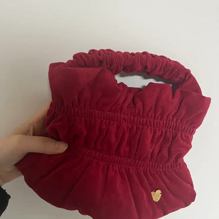 [BUNJANG] Suede Volume Shirring Tote Bag / (어랜) 스웨이드 볼륨 셔링 토트백