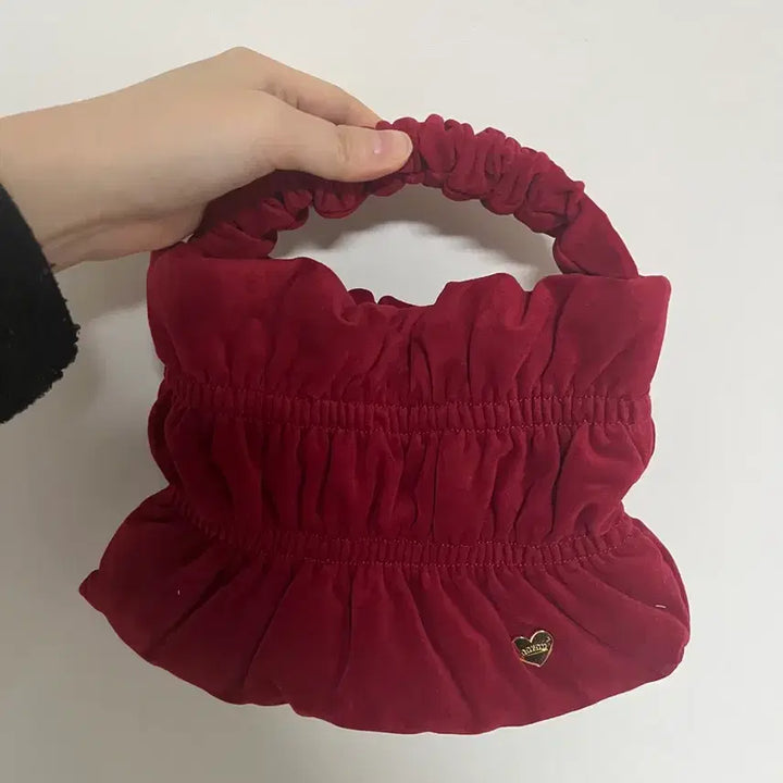 [BUNJANG] Suede Volume Shirring Tote Bag / (어랜) 스웨이드 볼륨 셔링 토트백