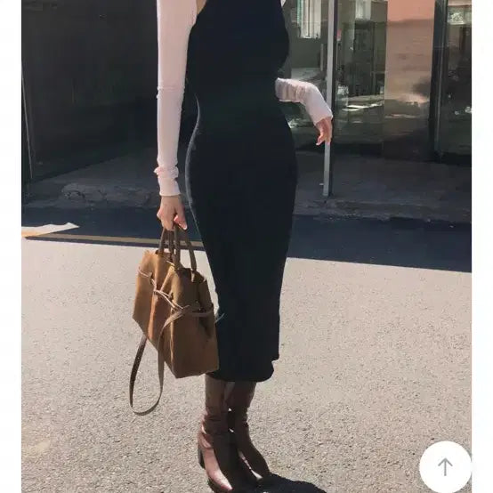[BUNJANG] CLOUDEMOTION Momo Boat Neck Maxi Slender Dress / 클라우드이모션 모모 보트넥 맥시 슬랜더 OPS