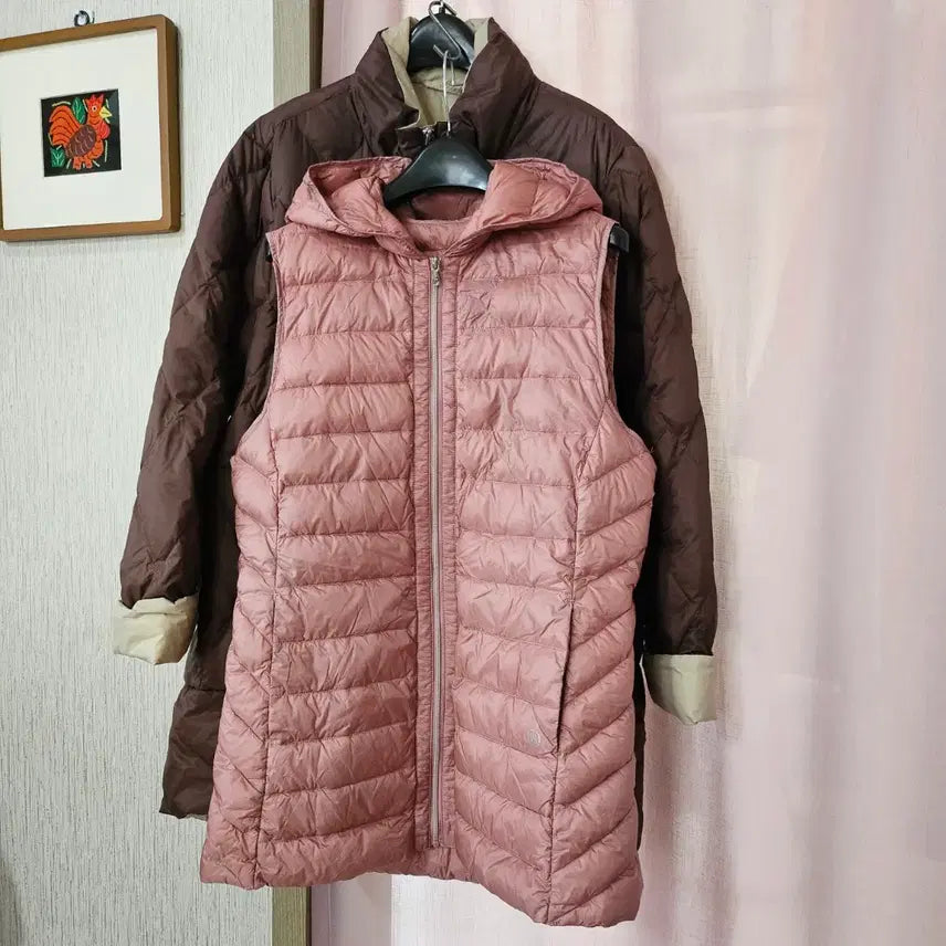 [BUNJANG] Down Padded Jacket & Hooded Vest Set / 오리털 패딩+오리털 후드조끼 패딩