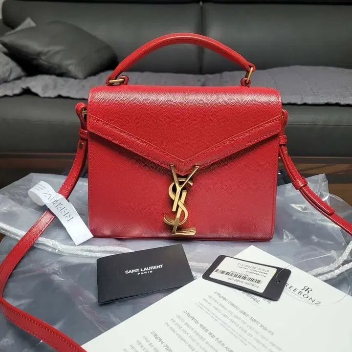 [BUNJANG] Saint Laurent Cassandra Mini Caviar Red Handbag / 개비싼 생로랑 카산드라 미니 캐비어 레드 최고상태 정풍