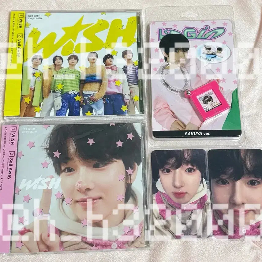 엔시티위시 초판 앨범 사쿠야 개인반 위시 단체 포카 포함 로그인 키링