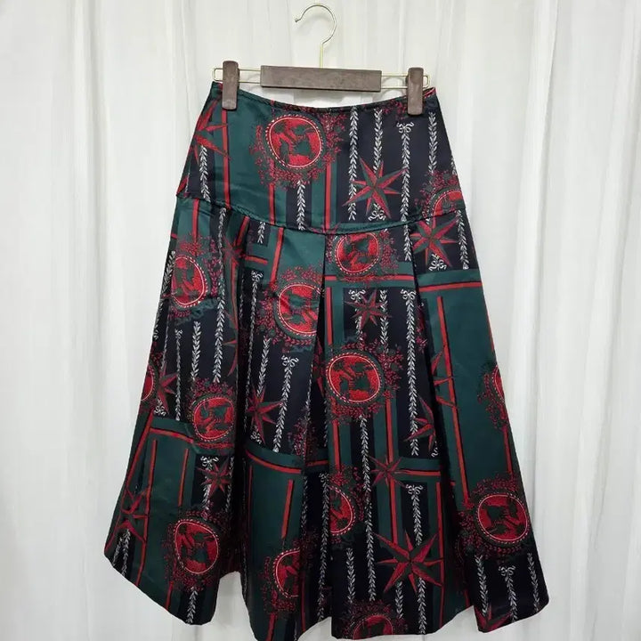 [BUNJANG] Double Standard Patterned Pleated Women's Skirt / S 55 더블스탠다드 패턴 핀턱 여성 스커트 여자 치마 패션 데일리