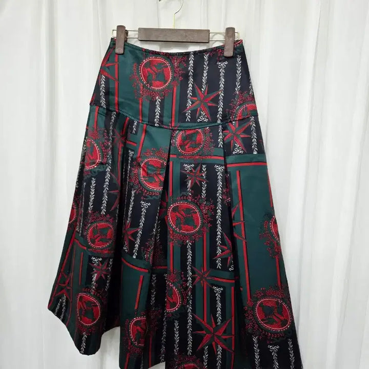 [BUNJANG] Double Standard Patterned Pleated Women's Skirt / S 55 더블스탠다드 패턴 핀턱 여성 스커트 여자 치마 패션 데일리