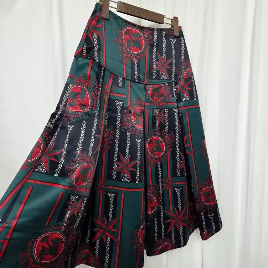 [BUNJANG] Double Standard Patterned Pleated Women's Skirt / S 55 더블스탠다드 패턴 핀턱 여성 스커트 여자 치마 패션 데일리