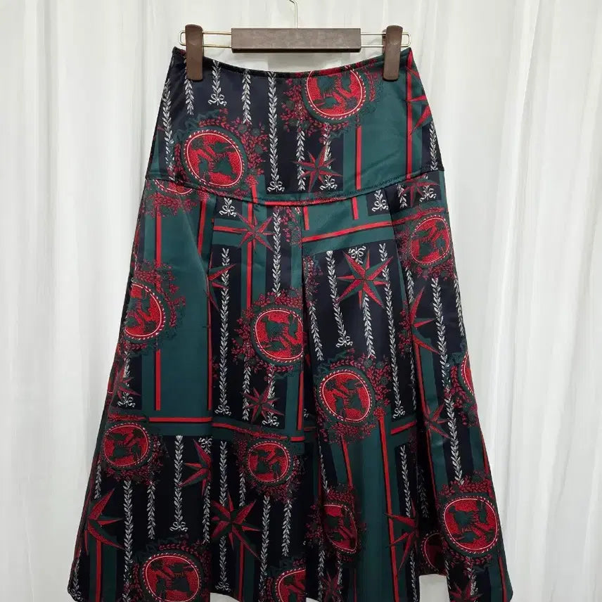 [BUNJANG] Double Standard Patterned Pleated Women's Skirt / S 55 더블스탠다드 패턴 핀턱 여성 스커트 여자 치마 패션 데일리