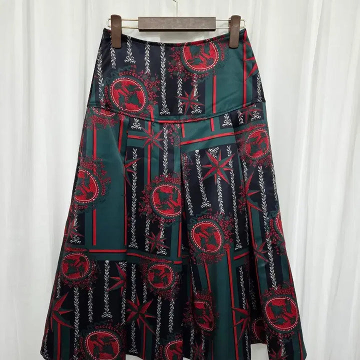 [BUNJANG] Double Standard Patterned Pleated Women's Skirt / S 55 더블스탠다드 패턴 핀턱 여성 스커트 여자 치마 패션 데일리