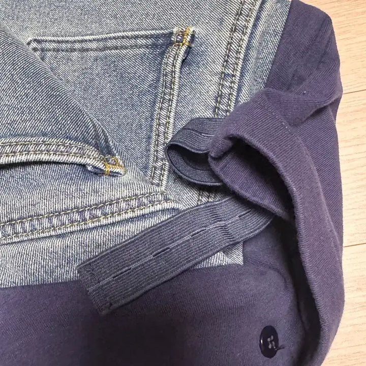 [BUNJANG] S-made Maternity Wide Leg Jeans / 소임 S-made 임부복 데일리 쫀쫀 와이드 융기모 임산부청바지