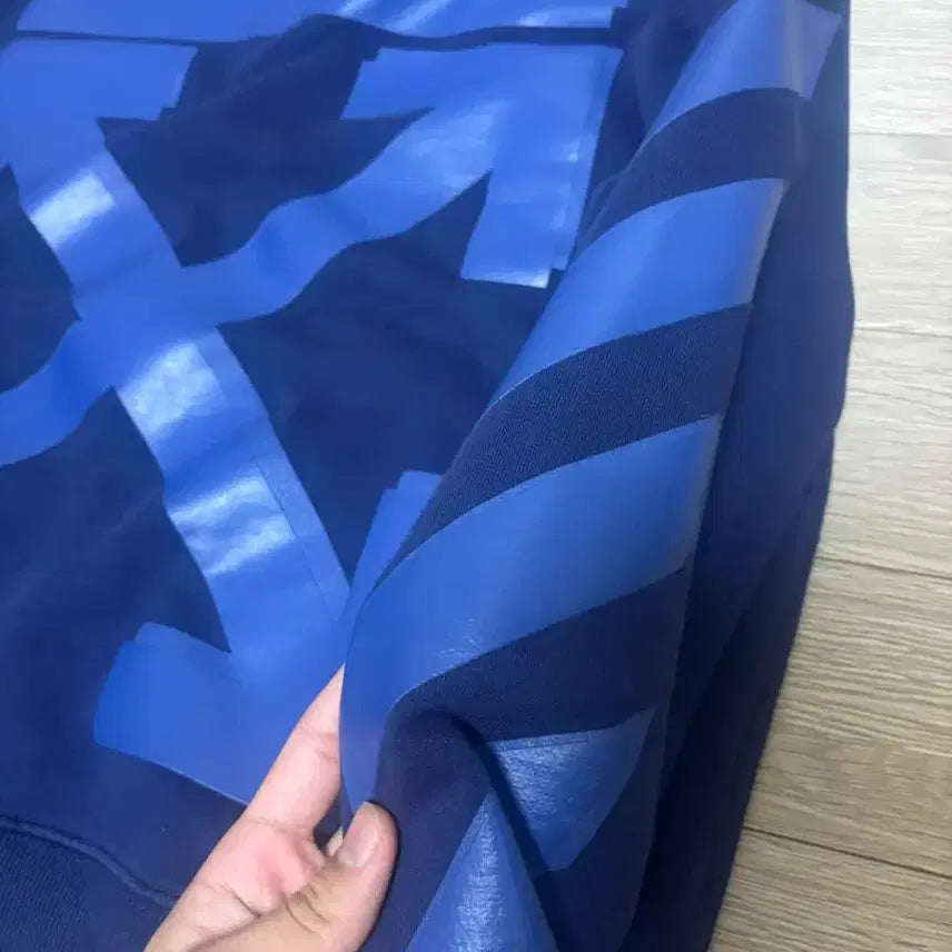 [BUNJANG] Off-White Arrow Oversized Hoodie (Blue) [Size M] / [새상품급/신형/M] 오프화이트 애로후 후드티 M사이즈 새상품급