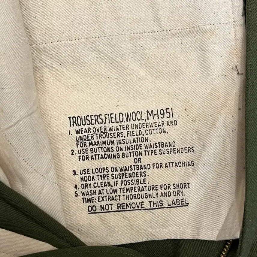 [BUNJANG] M-1951 Wool Trousers / 50s M-1951 울 트라우저