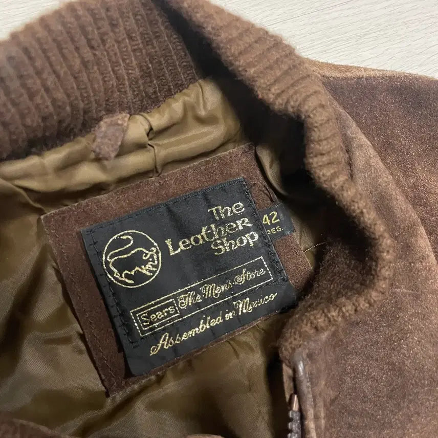 [BUNJANG] Sears Suede Bomber Leather Jacket / Sears 스웨이드 봄버 가죽자켓 블루종