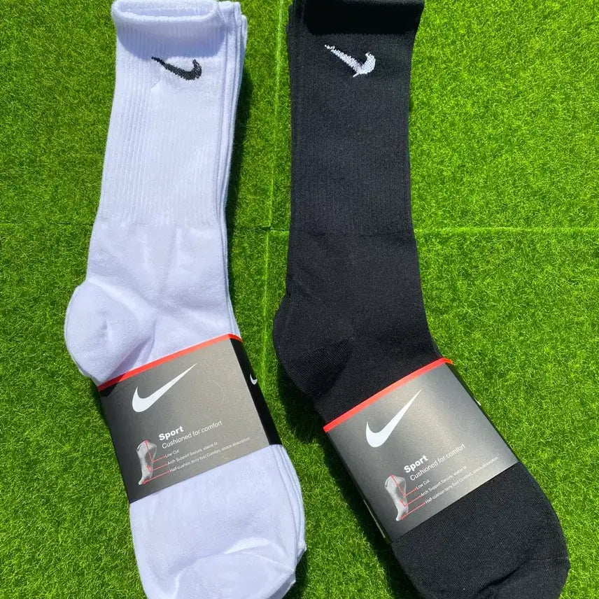 [BUNJANG] Sports Socks - Black & White - L & S / 스포츠양말