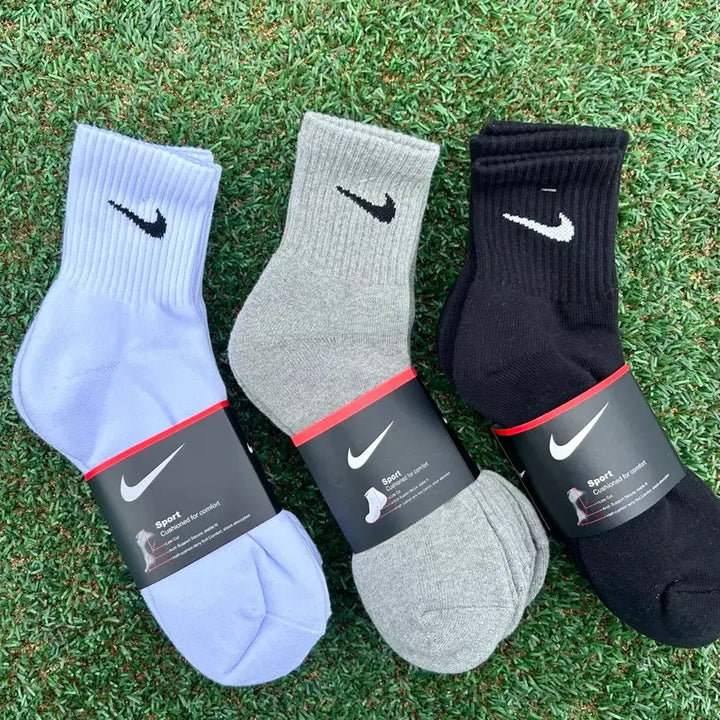 [BUNJANG] Sports Socks - Black, White, Gray - Bundle Set / 스포츠양말