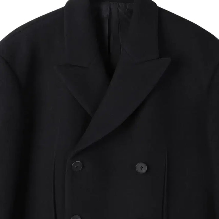 [BUNJANG] Manteaco Double Pea Coat Black / [M] 래코드 만테코 더블 피코트 블랙