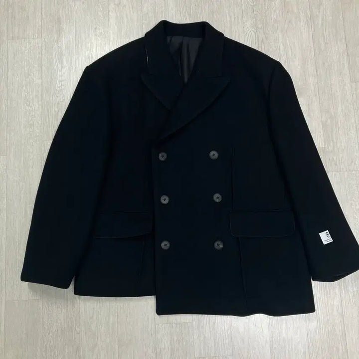 [BUNJANG] Manteaco Double Pea Coat Black / [M] 래코드 만테코 더블 피코트 블랙