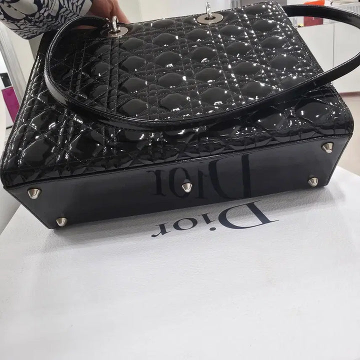 [BUNJANG] Dior Lady Dior Large Patent Black Bag / 디올 레이디백 라지 페이던트 블랙