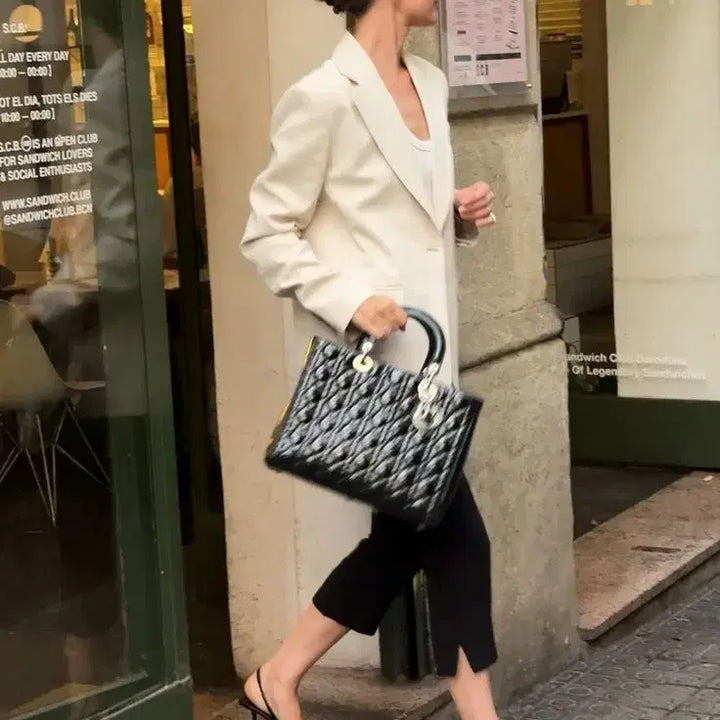 [BUNJANG] Dior Lady Dior Large Patent Black Bag / 디올 레이디백 라지 페이던트 블랙