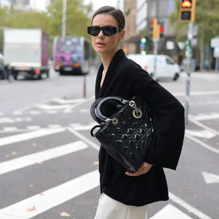 [BUNJANG] Dior Lady Dior Large Patent Black Bag / 디올 레이디백 라지 페이던트 블랙