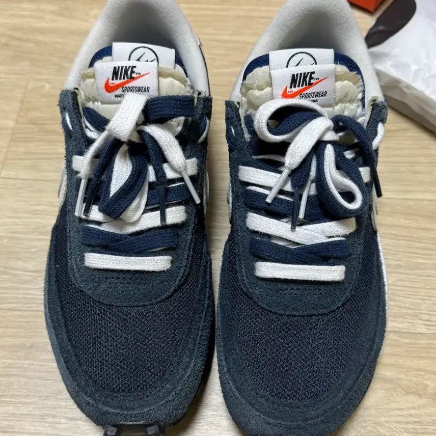 [BUNJANG] Nike x Sacai x Fragment LDWaffle Blackened Blue Sneakers / 나이키x사카이x프라그먼트 LD와플 블랙콘드 블루