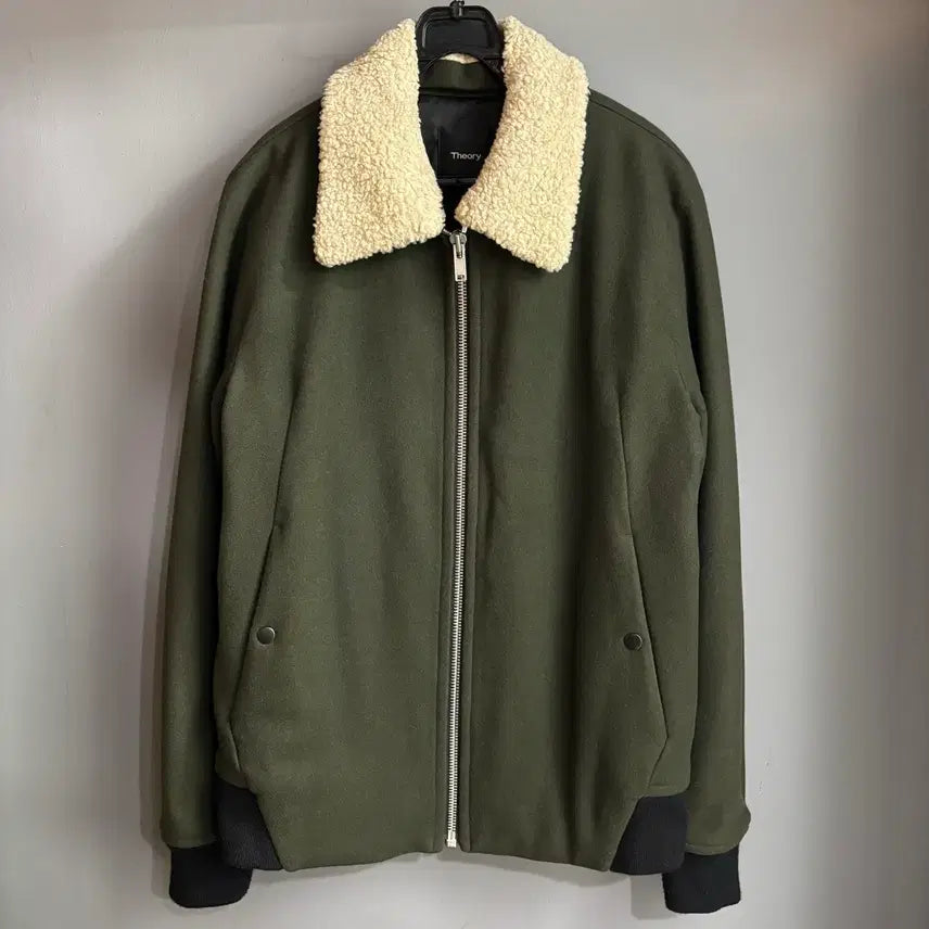 [BUNJANG] Theory Sherpa Fur Collar Zip-up Coat Jacket / Theory띠어리 뽀글이 퍼 카라 집업 코트 자켓