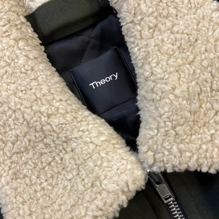[BUNJANG] Theory Sherpa Fur Collar Zip-up Coat Jacket / Theory띠어리 뽀글이 퍼 카라 집업 코트 자켓