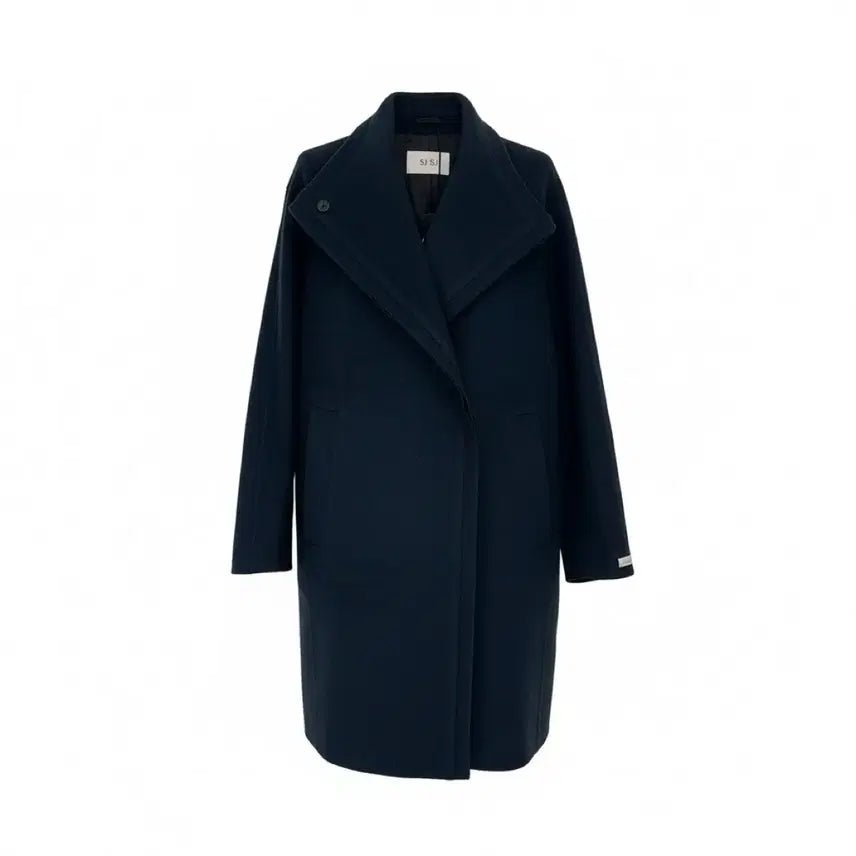 [BUNJANG] SJSJ Cashmere Navy Double Long Coat / [76-90/55~66] SJSJ 캐시미어 네이비 더블 롱코트 여성