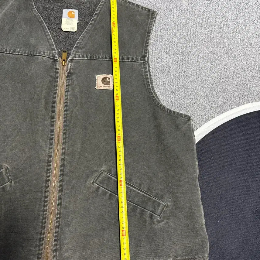 [BUNJANG] Carhartt Work Washing Vest Charcoal / [OS] 칼하트 워크 워싱 베스트 빈티지 차콜