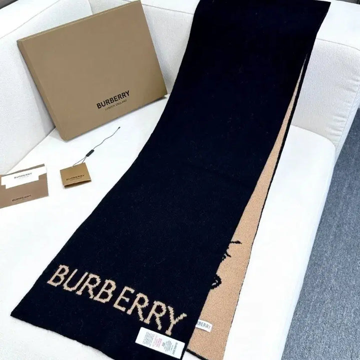 [BUNJANG] Burberry Black Reversible Scarf / 버버리 블랙 양면 머플러 스카프