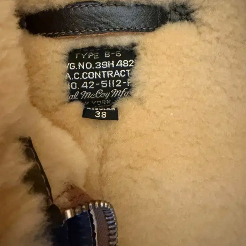 [BUNJANG] Real McCoy B-6 Leather Shearling Jacket / [38] 리얼맥코이 B-6 B6 무스탕 무통