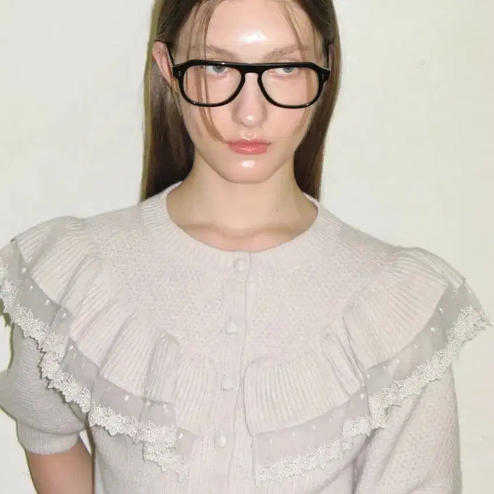 [BUNJANG] SINEINN Ruffle Puff Cardigan Oatmeal / 시눈 러플 퍼프 가디건 오트밀