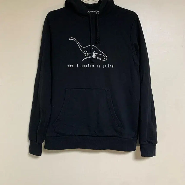 [BUNJANG] Diesel Dinosaur Print Black Hoodie / 디젤 공룡 프린팅 블랙 후드티