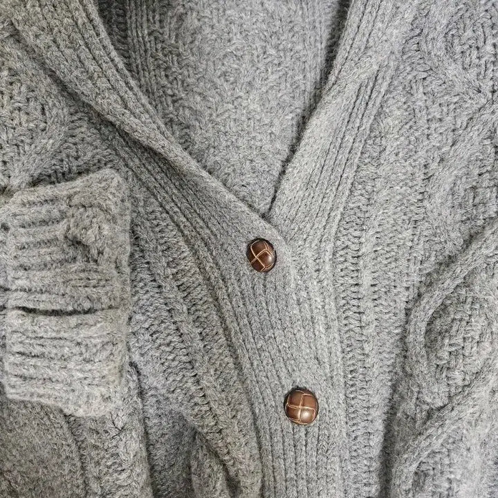 [BUNJANG] 미엘 꽈배기 크롭 니트 가디건 / 미엘 꽈배기 크롭 니트 가디건