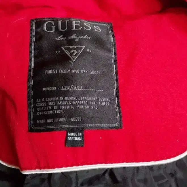 [BUNJANG] Guess Pink Long Padded Jacket / 게스 레드색 롱패딩 점퍼