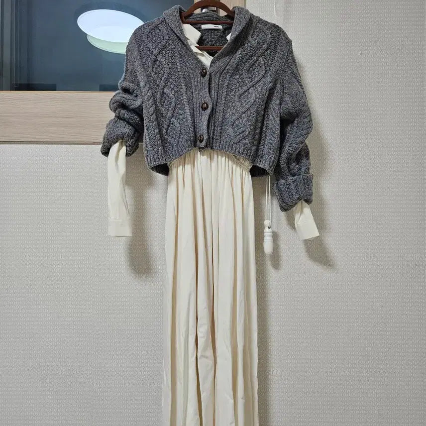 [BUNJANG] Long Shirt Collar Dress / (새것같은) 셔츠카라 롱 원피스