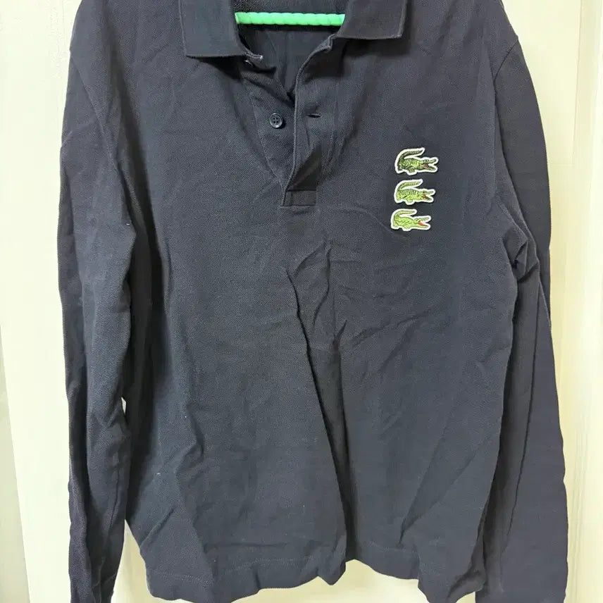 [BUNJANG] Lacoste Navy Long Sleeve Polo Shirt / 라코스테 네이비 긴팔 폴로티 악어 3마리