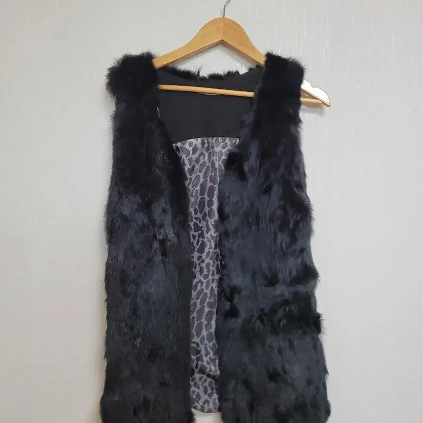 [BUNJANG] SSISO Black Rabbit Fur Vest / 29.SSISO 조끼