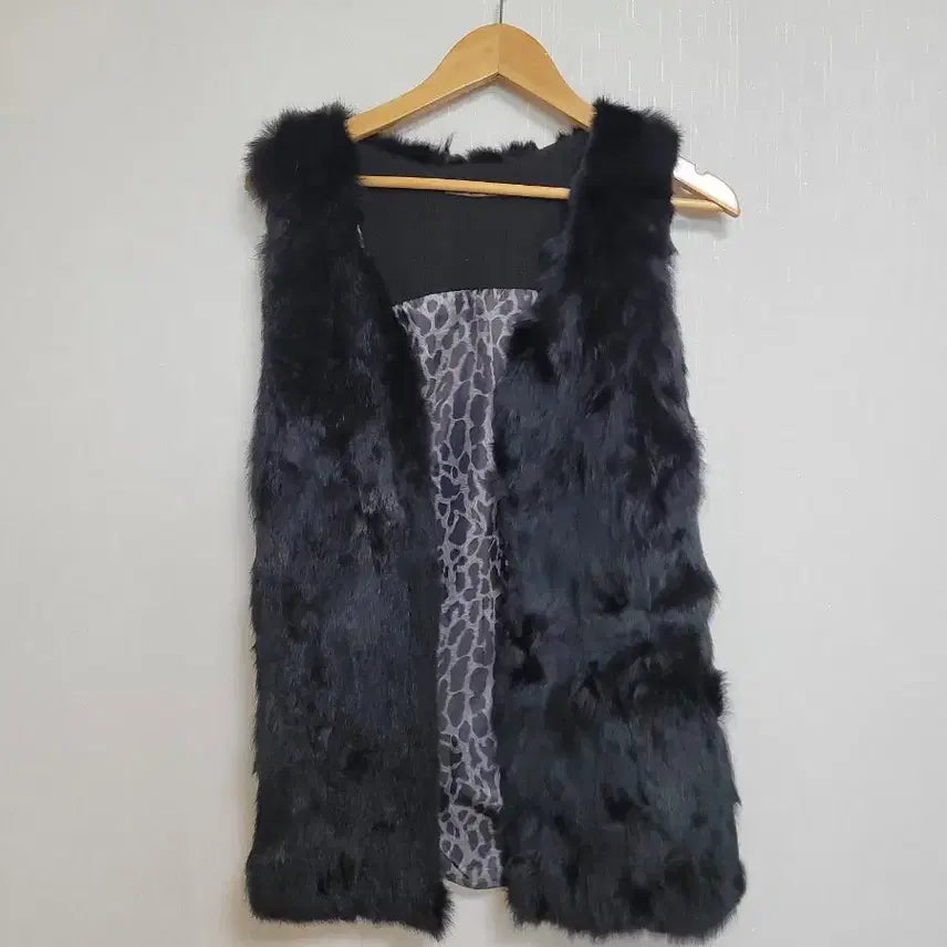 [BUNJANG] SSISO Black Rabbit Fur Vest / 29.SSISO 조끼