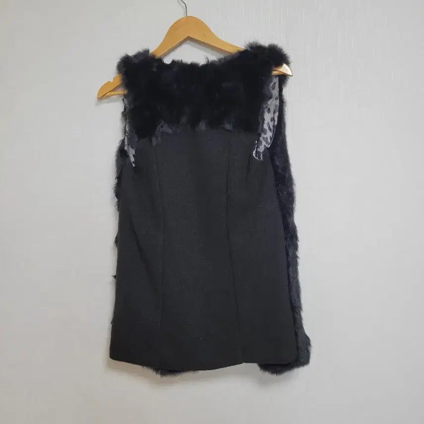 [BUNJANG] SSISO Black Rabbit Fur Vest / 29.SSISO 조끼