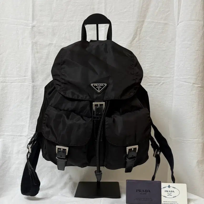[BUNJANG] Prada Medium Backpack - Deep Brown / 정품 프라다 미디움 백팩 딥브라운(게런티카드 있음)
