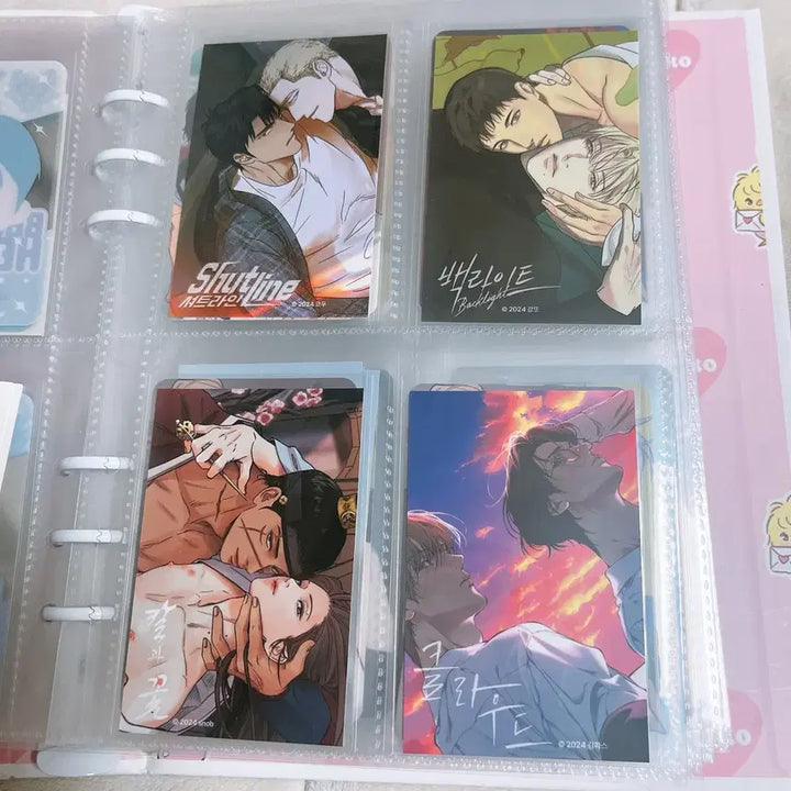 [BUNJANG] Lezhin Popup Entrance Benefit Stickers Bundle Set / 레진팝업 입장특전 스티커 4종 일괄양도합니다.