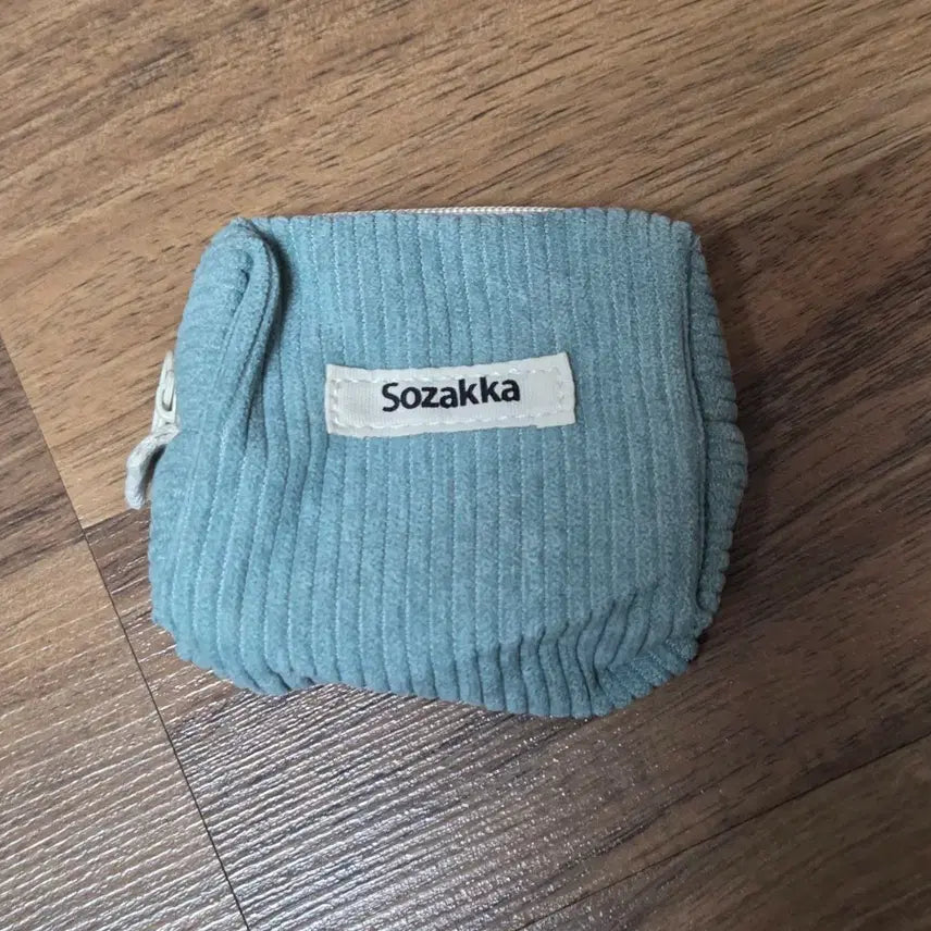 [BUNJANG] Unspecified Group Unspecified Member Corduroy Mini Pouch / 코듀로이 미니 파우치 (민트 스카이) 새상품