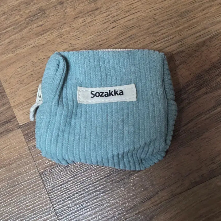 [BUNJANG] Unspecified Group Unspecified Member Corduroy Mini Pouch / 코듀로이 미니 파우치 (민트 스카이) 새상품